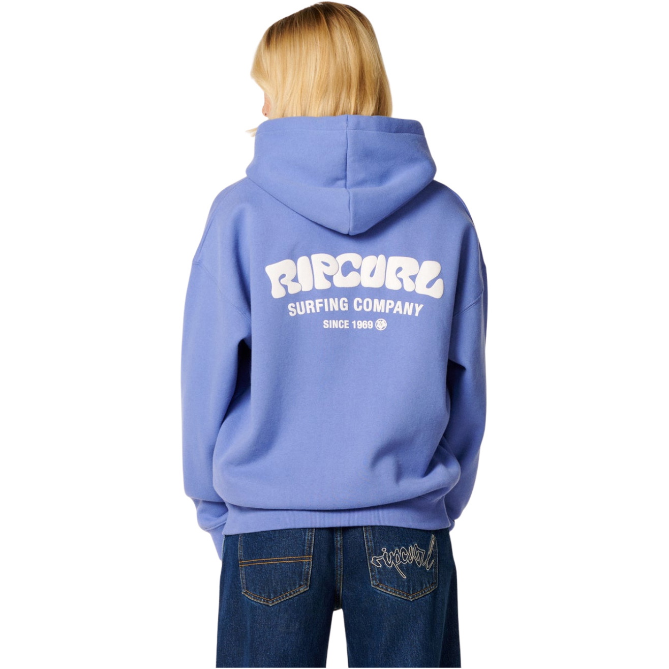 2026 Rip Curl Womens Surf Puff Heritage Hoodie 06AWFL - Mid Blue